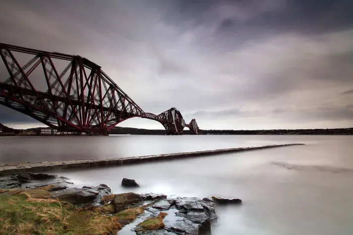 Framed Print : Forth Rail bridge and jetty Framed Print : Forth Rail bridge and jetty