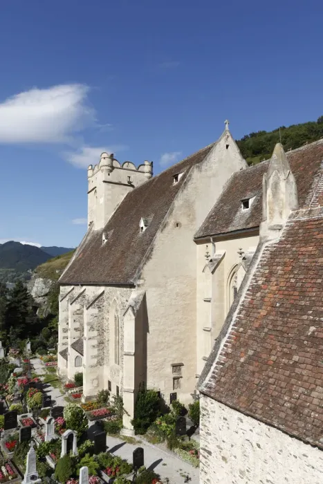 Framed Print : Fortified church of Saint Michael, municipality of Weissenkirchen, Wachau valley, Waldviertel region, Lower Austria, Austria, Europe