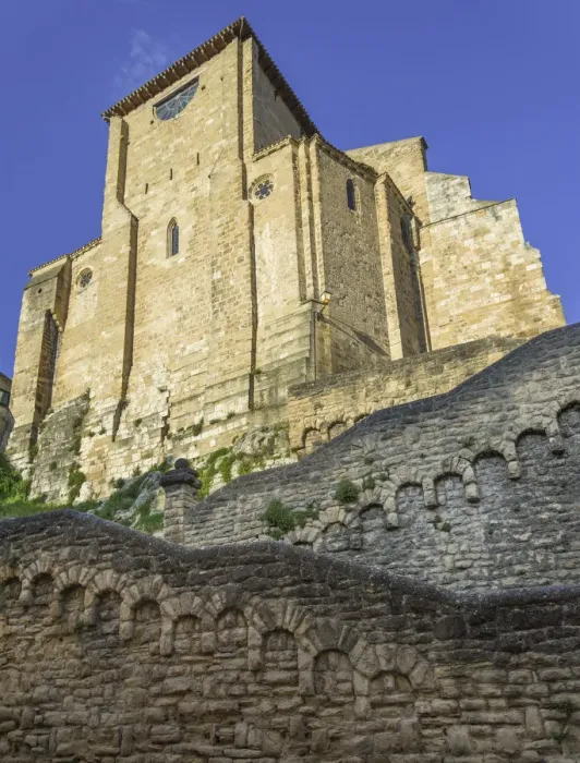 Framed Print : Fortified church of San Pedro de la Rua, 11th century, Estella, Navarre, Spain Framed Print : Fortified church of San Pedro de la Rua, 11th century, Estella, Navarre, Spain