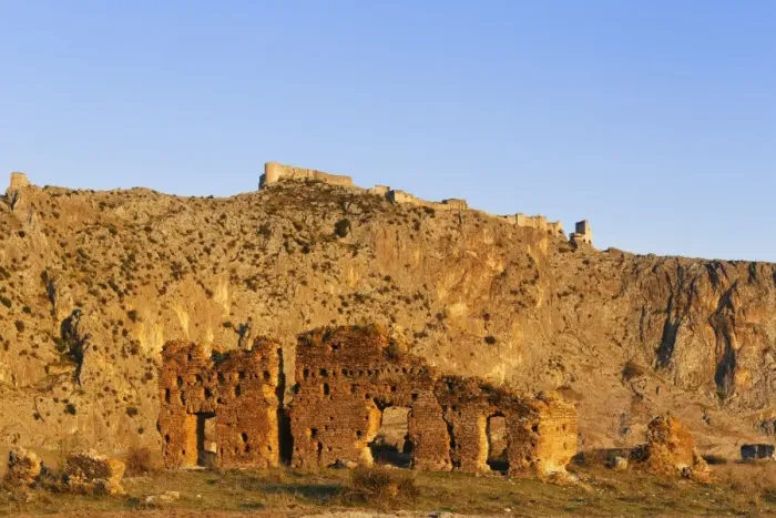 Framed Print : Fortress, ancient city of Anazarbus or Anazarbos, Anavarza, Dilekkaya, Cukurova, Adana Province, Turkey