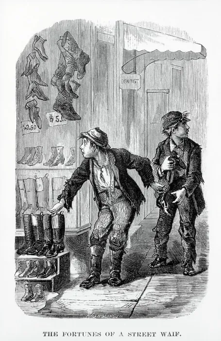 Framed Print : The Fortunes of a Street Waif Book Illustration Framed Print : The Fortunes of a Street Waif Book Illustration