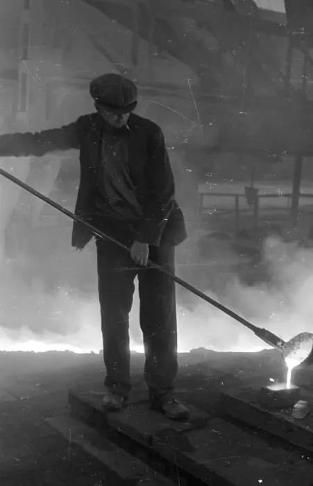 Framed Print : Foundry Worker