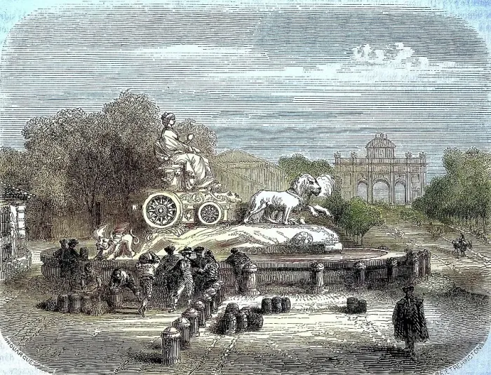 Framed Print : Fountain of the Goddess Kybele, Madrid, Spain, Historic, digitally restored reproduction of a 19th century original Framed Print : Fountain of the Goddess Kybele, Madrid, Spain, Historic, digitally restored reproduction of a 19th century original
