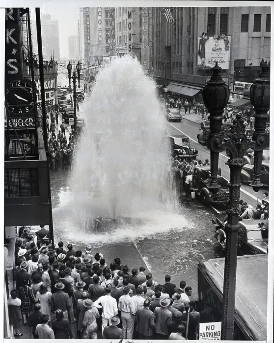 Framed Print : Fountain Gushing From Fire Hydrant