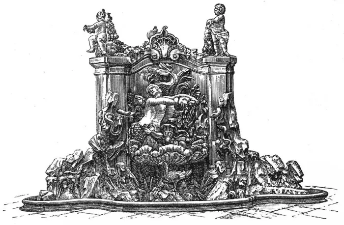 Framed Print : Fountain in Prinzenpalais, Dresden