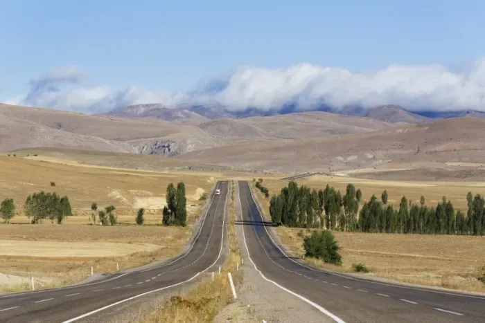 Framed Print : Four-lane highway near Bayburt, clouds over the Pontic Mountains, Bayburt Province, Black Sea Region, Turkey Framed Print : Four-lane highway near Bayburt, clouds over the Pontic Mountains, Bayburt Province, Black Sea Region, Turkey
