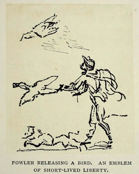 Framed Print : Fowler releasing a bird, Hunter, Hunting, after a drawing by Leonardo da Vinci Framed Print : Fowler releasing a bird, Hunter, Hunting, after a drawing by Leonardo da Vinci