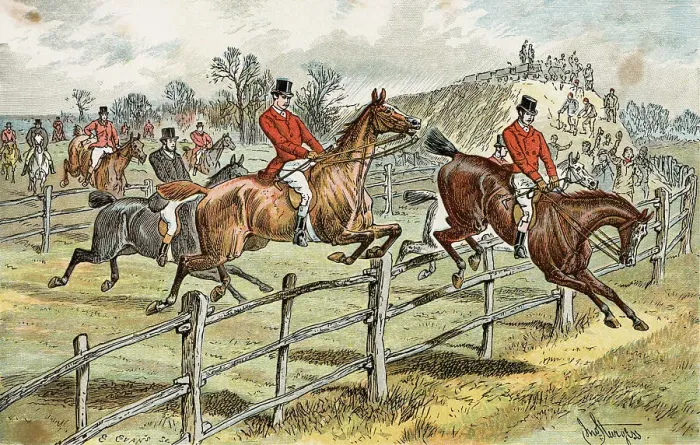 Framed Print : Fox Hunters in Action Framed Print : Fox Hunters in Action