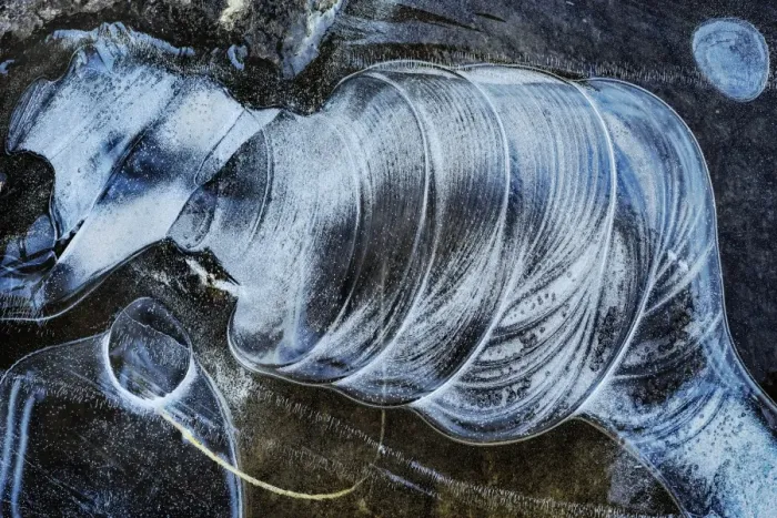Framed Print : Foxy Michelin Man - River Sligachan Ice Abstraction #3 Framed Print : Foxy Michelin Man - River Sligachan Ice Abstraction #3
