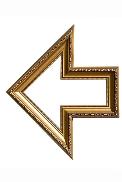 Frame shaped as an arrow
