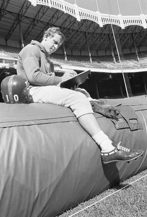 Framed Print : Fran Tarkenton Studying Play Book Framed Print : Fran Tarkenton Studying Play Book