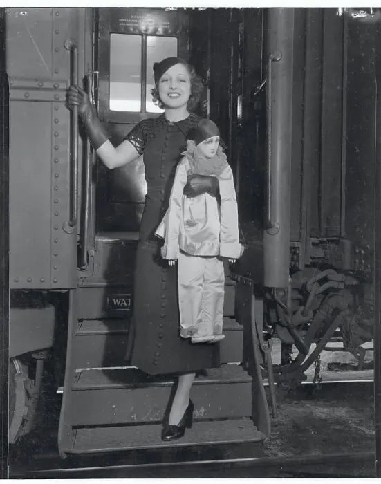 Framed Print : Frances Drake Disembarking Train Framed Print : Frances Drake Disembarking Train