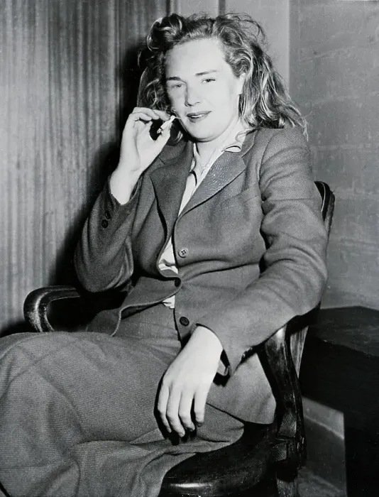 Framed Print : Frances Farmer Seated, Smoking Cigar Framed Print : Frances Farmer Seated, Smoking Cigar