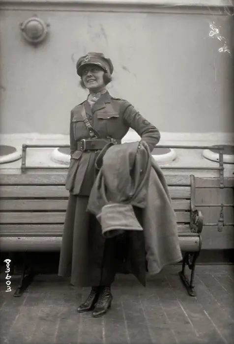 Framed Print : Frances Marion Standing on Ship Deck Framed Print : Frances Marion Standing on Ship Deck