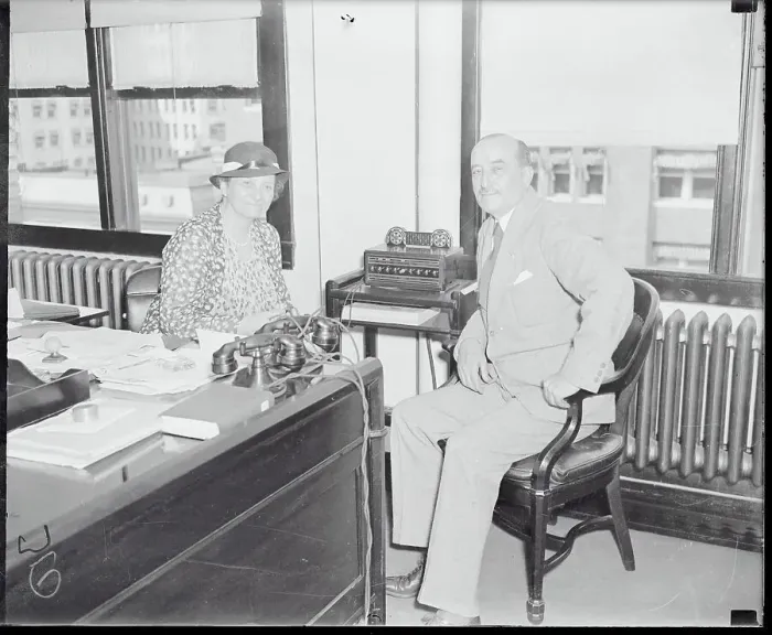 Framed Print : Frances Perkins with Edward F. McGrady Framed Print : Frances Perkins with Edward F. McGrady