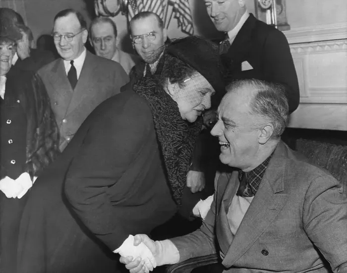 Framed Print : Frances Perkins Greeting US President Franklin D. Roosevelt Framed Print : Frances Perkins Greeting US President Franklin D. Roosevelt