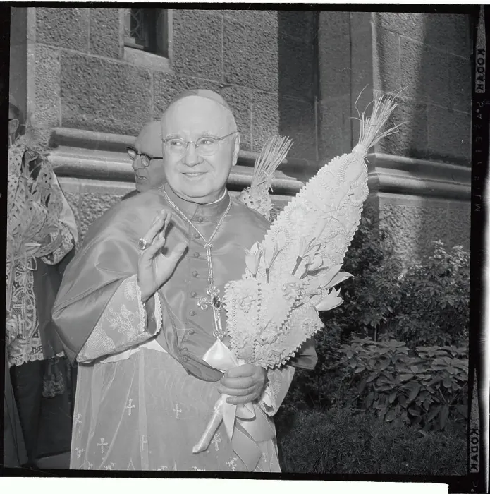 Framed Print : Francis Cardinal Spellman Holding a Woven Palm Framed Print : Francis Cardinal Spellman Holding a Woven Palm