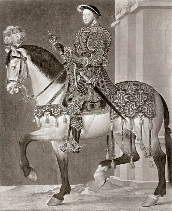 Framed Print : Francis I On Horseback In Armor