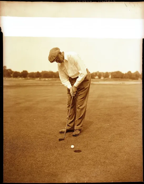 Framed Print : Francis Ouimat Practicing for Golf Tour Framed Print : Francis Ouimat Practicing for Golf Tour