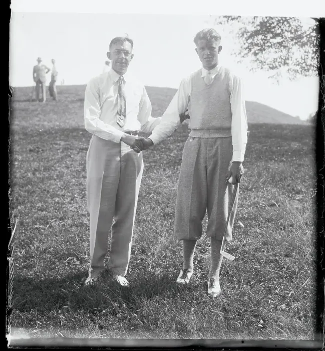 Framed Print : Francis Ouimet and Johnny Fischer Being Amicable Framed Print : Francis Ouimet and Johnny Fischer Being Amicable