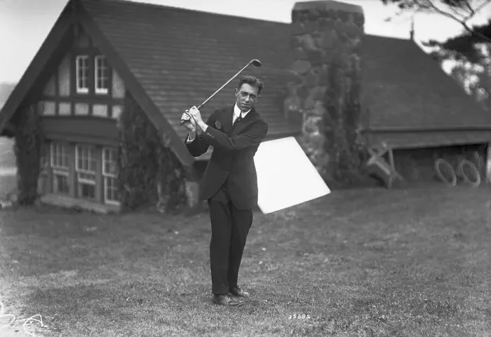 Framed Print : Francis Ouimet Swinging Golf Club Framed Print : Francis Ouimet Swinging Golf Club