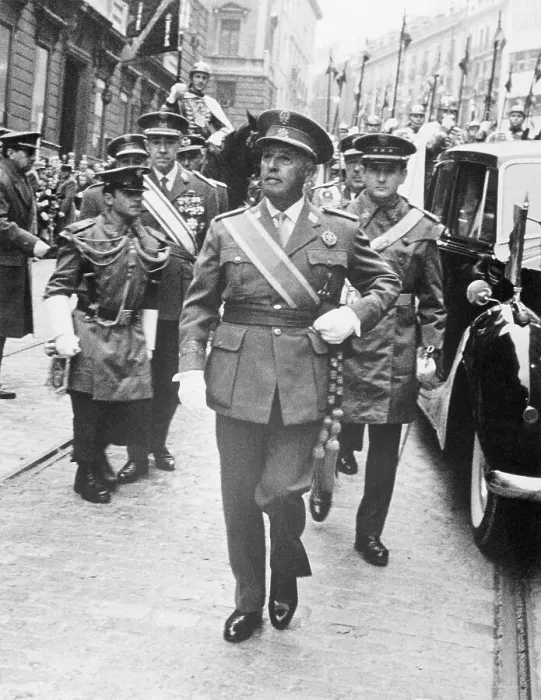Framed Print : Francisco Franco Arriving to Open Cortes Framed Print : Francisco Franco Arriving to Open Cortes