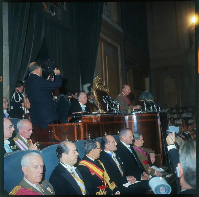 Framed Print : Francisco Franco Speaking to Parliament Framed Print : Francisco Franco Speaking to Parliament