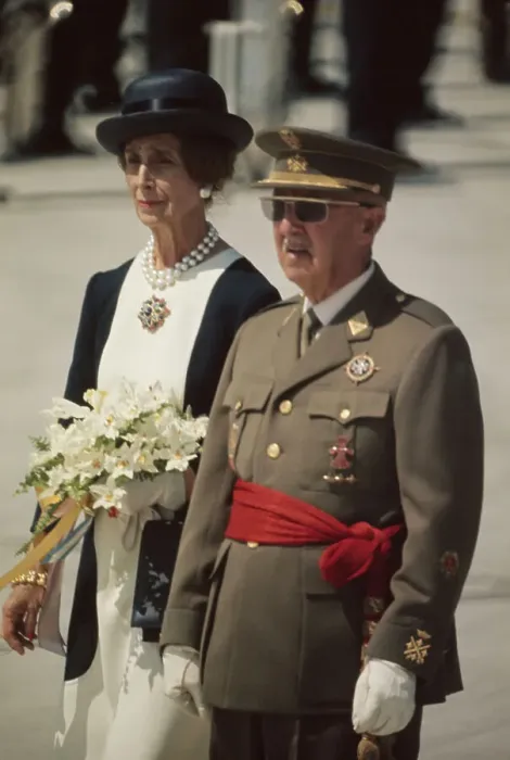 Framed Print : Francisco Franco and His Wife