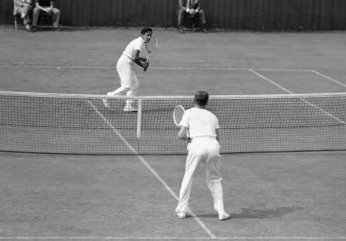 Framed Print : Francisco Segura Playing Tennis Against Victor Seixas Framed Print : Francisco Segura Playing Tennis Against Victor Seixas
