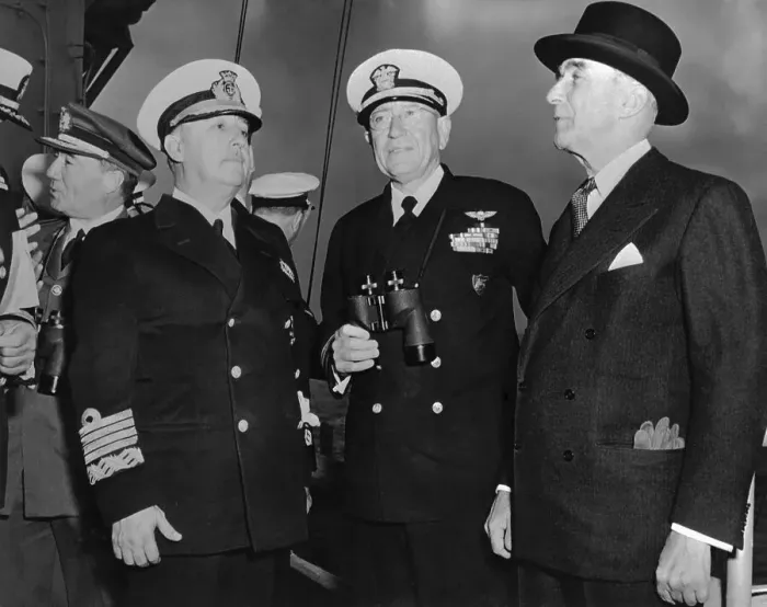 Framed Print : Franco Inspecting Fleet