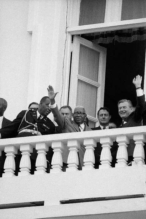 Framed Print : Francois Duvalier with Nelson Rockefeller