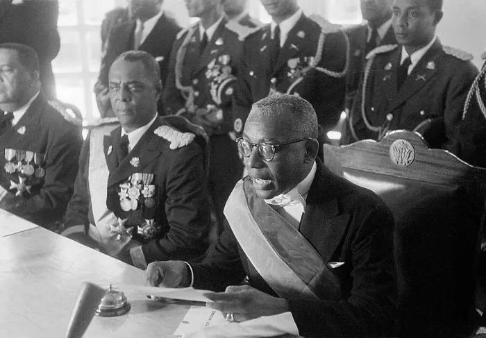 Framed Print : Francois Duvalier Reads Speech Framed Print : Francois Duvalier Reads Speech