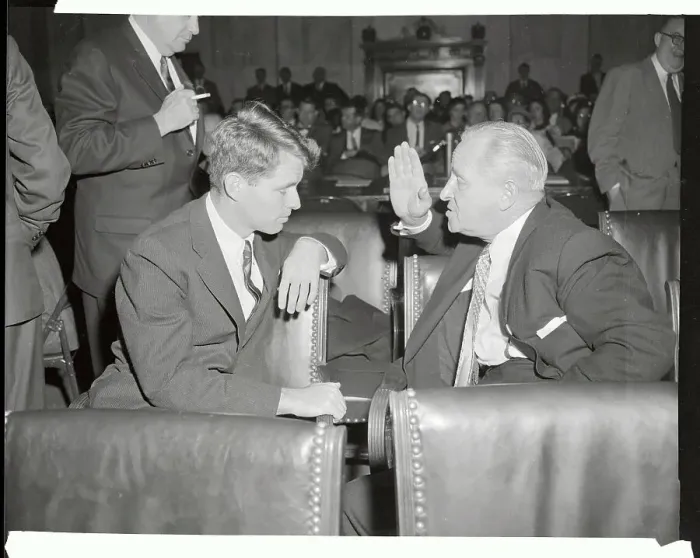 Framed Print : Frank Brewster Speaking with Robert Kennedy Framed Print : Frank Brewster Speaking with Robert Kennedy