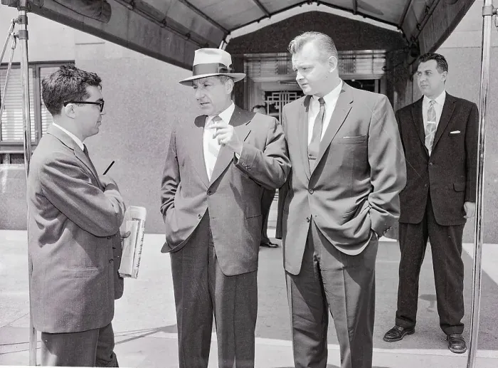 Framed Print : Frank Costello with Unidentified Men Framed Print : Frank Costello with Unidentified Men