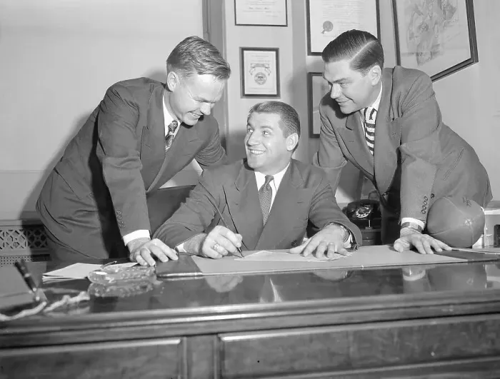 Framed Print : Frank Filchock Signing with New York Giants Framed Print : Frank Filchock Signing with New York Giants