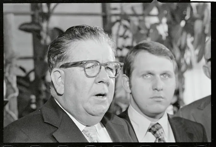 Framed Print : Frank Fitzsimmons with James B Hoffa