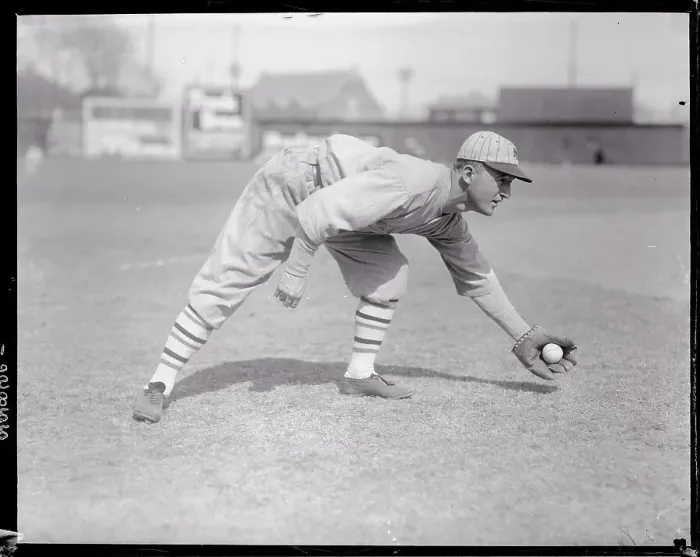 Framed Print : Frank Frisch Catching Baseball on the Ground Framed Print : Frank Frisch Catching Baseball on the Ground