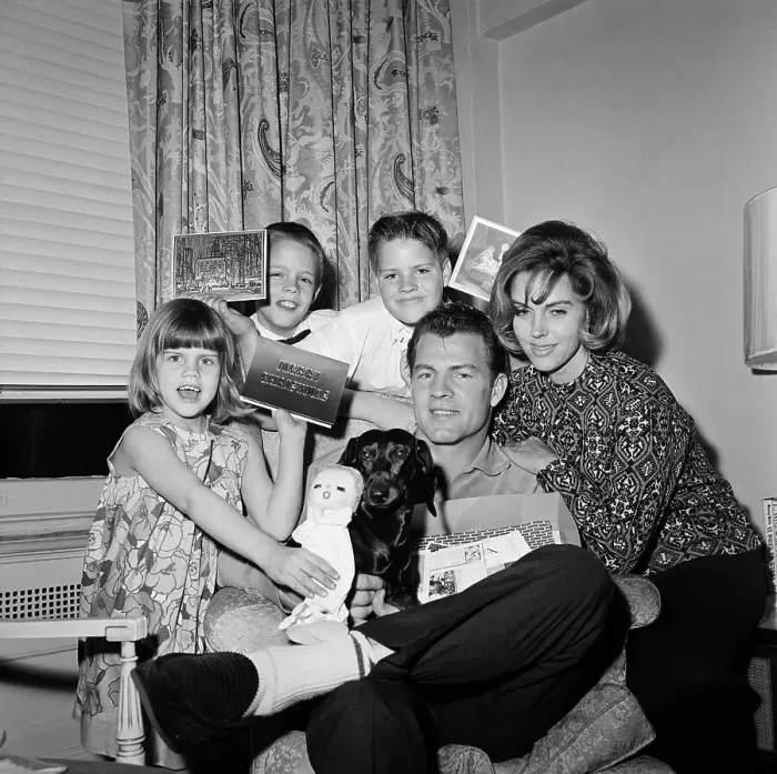 Framed Print : Frank Gifford And Family Show Xmas Cards Framed Print : Frank Gifford And Family Show Xmas Cards