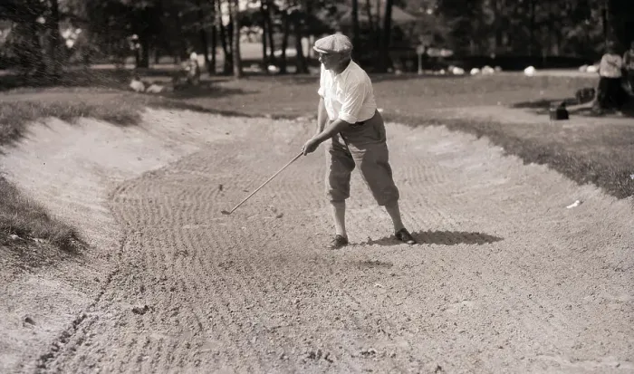 Framed Print : Frank Hoyt Swinging Golf Club