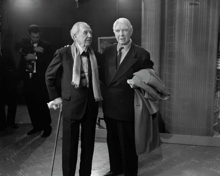 Framed Print : Frank Lloyd Wright with Carl Sandburg Framed Print : Frank Lloyd Wright with Carl Sandburg