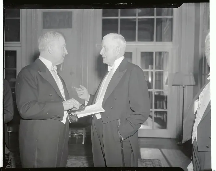 Framed Print : Frank Lovejoy and Thomas Watson Talking Together Framed Print : Frank Lovejoy and Thomas Watson Talking Together