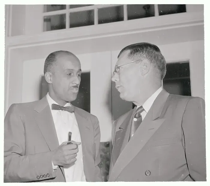 Framed Print : Frank M. Snowden Jr. with James Hagerty Framed Print : Frank M. Snowden Jr. with James Hagerty