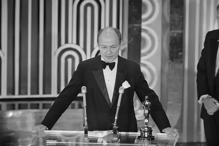 Framed Print : Frank McCarthy Accepting Oscar for George C. Scott Framed Print : Frank McCarthy Accepting Oscar for George C. Scott