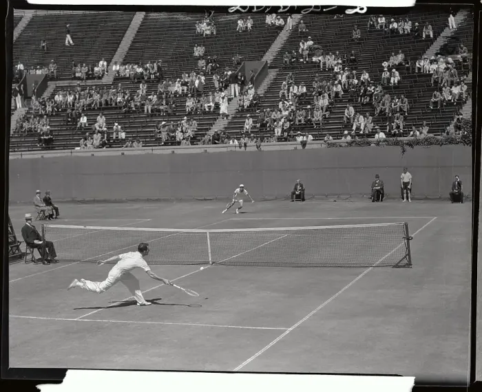 Framed Print : Frank Parker and John Van Ryn Playing Tennis Framed Print : Frank Parker and John Van Ryn Playing Tennis