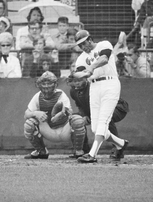 Framed Print : Frank Robinson Hitting Two-Run Homer