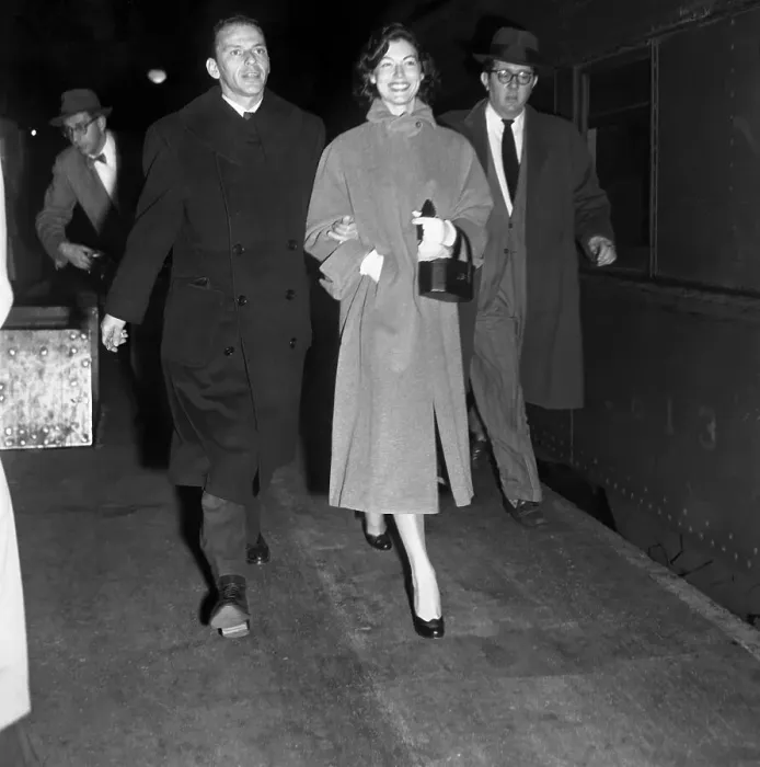 Framed Print : Frank Sinatra and Ava Gardner at Train Station Framed Print : Frank Sinatra and Ava Gardner at Train Station