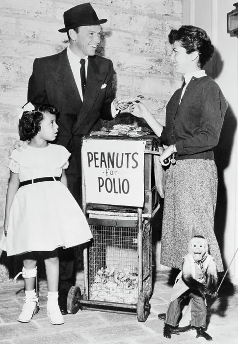 Framed Print : Frank Sinatra Buying Peanuts for Polio Framed Print : Frank Sinatra Buying Peanuts for Polio