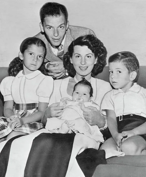 Framed Print : Frank Sinatra with Children Framed Print : Frank Sinatra with Children