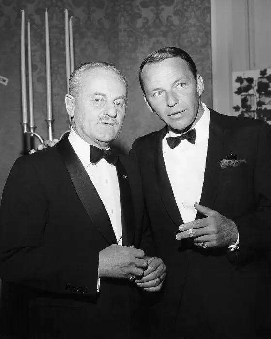 Framed Print : Frank Sinatra With Darryl F. Zanuck
