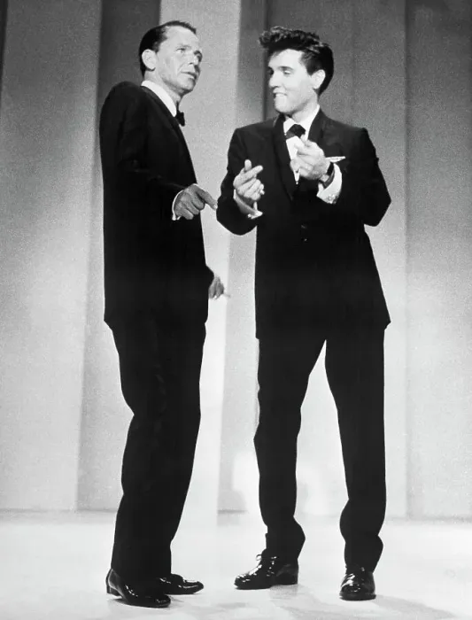 Framed Print : Frank Sinatra and Elvis Presley Framed Print : Frank Sinatra and Elvis Presley